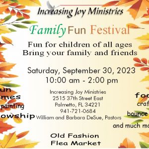 09/30 - Increasing Joy Ministries Family Fall Festival