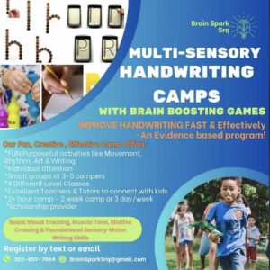 Brain Spark Srq- Multi-Sensory Handwriting Summer Camp