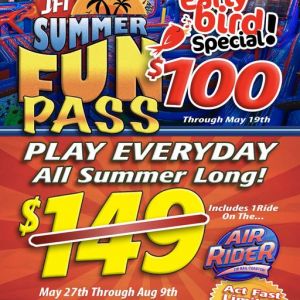 Summer Fun Pass for Jumpin Fun Inflata Park