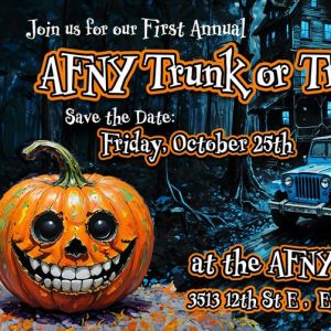 10/25  - First Annual AFNY Trunk or Treat