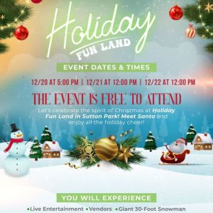 12/20-22 - Palmetto Downtown Mainstreet Presents: Holiday Fun Land at Sutton Park