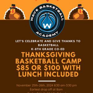 Wave Basketball Academy Thanksgiving Camp