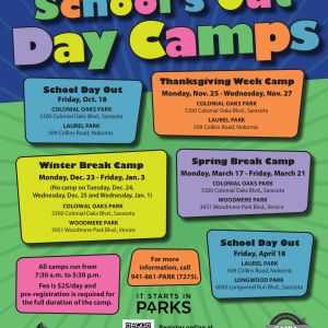 Sarasota County Parks and Recreation School's Out Thanksgiving Camps