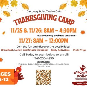 Discovery Point Twelve Oaks Thanksgiving Break Camp