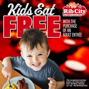 Rib City Real BBQ & Great Ribs - Kids Eat Free