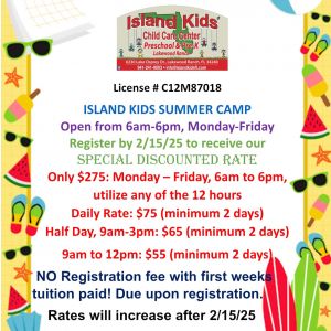 Island Kids Child Care Center Summer Camp